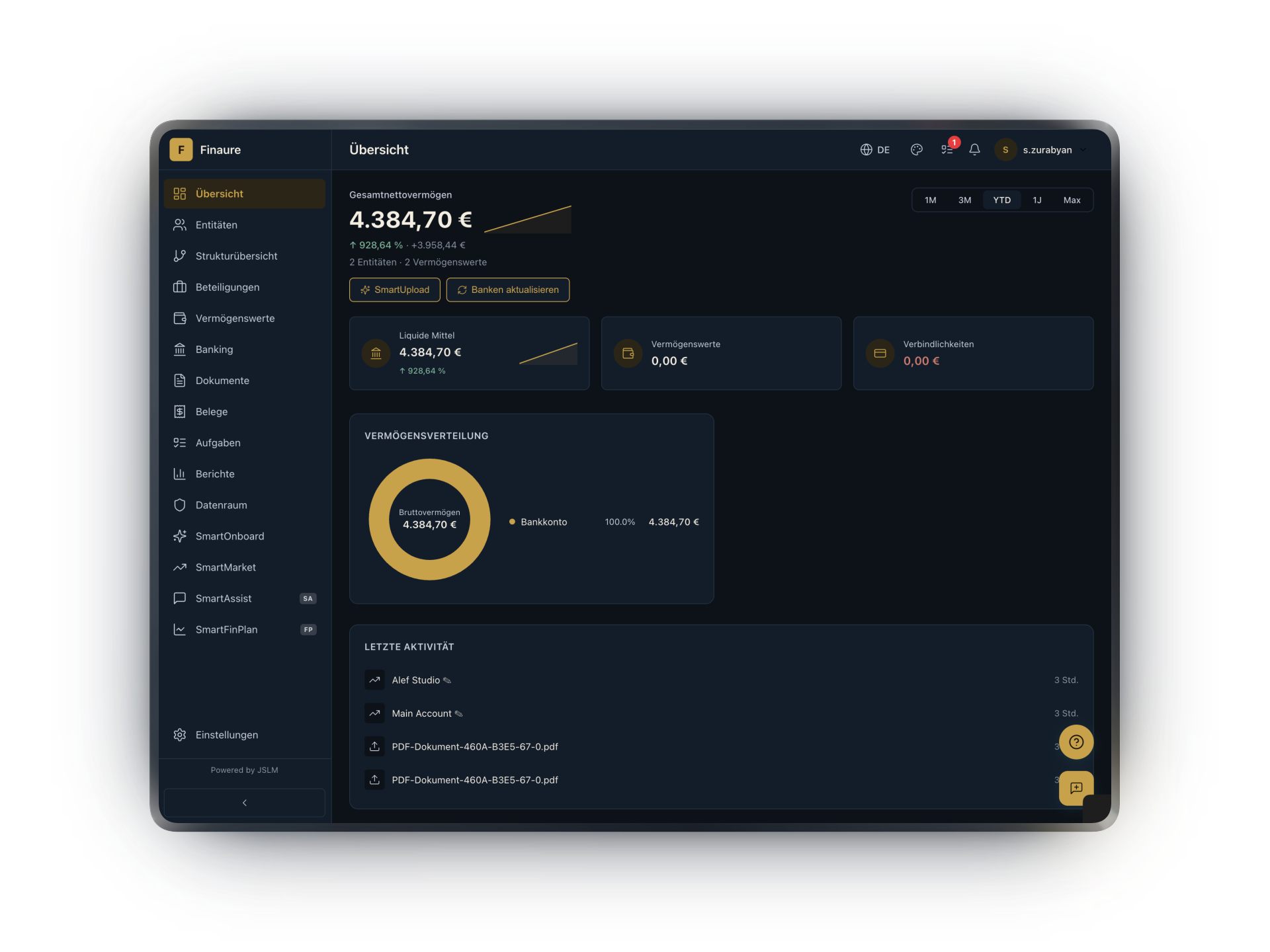 Finaure Dashboard